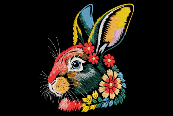 Charming Floral Bunny Head for Easter and Beyond
