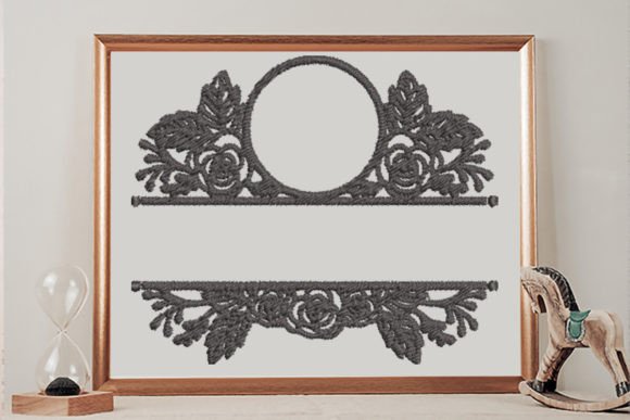 Elegant Floral Split Monogram Frame for Personalized Gifts