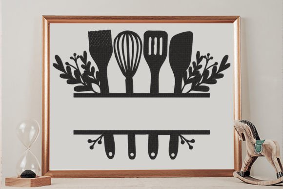 Floral Baking Split Text Frame: A Whimsical Delight