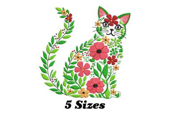 Floral Cat: A Whimsical Touch for Premium Sweatshirts