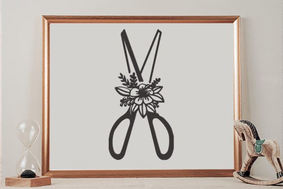 Floral Scissor: A Whimsical Touch for Your Sweatshirts