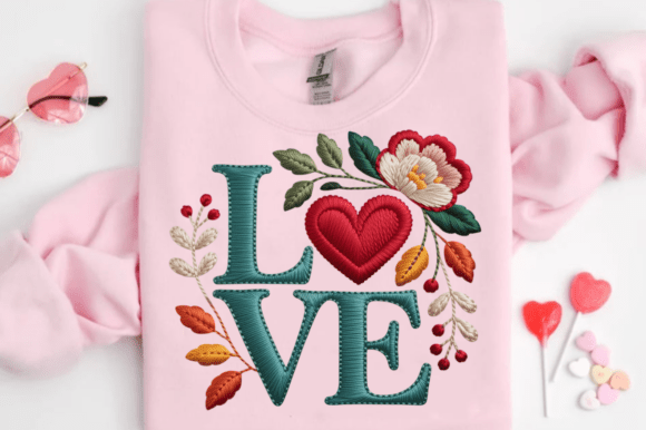 Review of LOVE Heart Floral Embroidery PNG Design