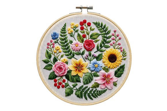 Vibrant Floral Embroidery for Boutique Apparel